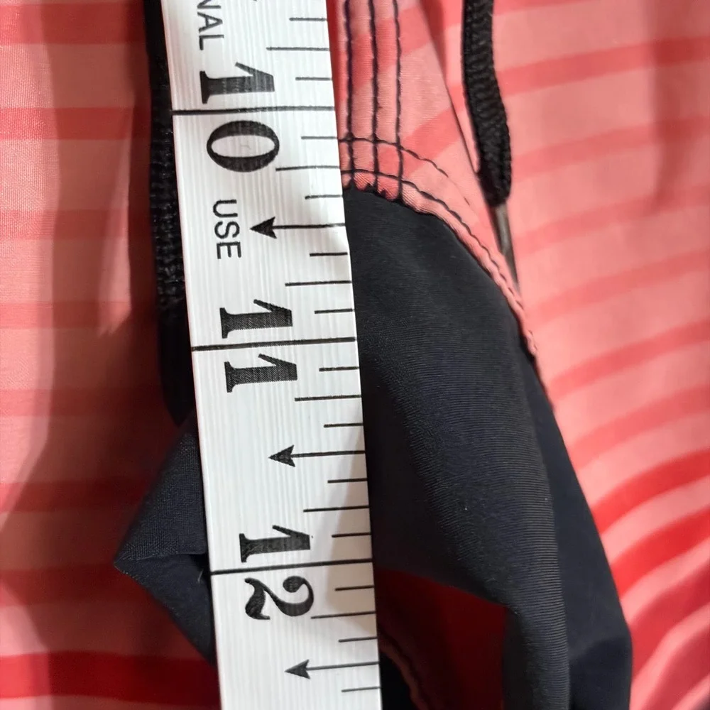 Hurley Phantom Mens Board Shorts Red Black Striped Swim Trunks Size 33